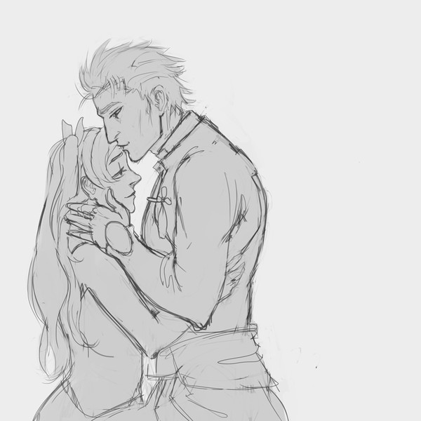 on the forehead