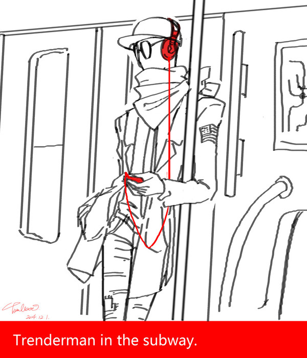Trenderman in the subway
