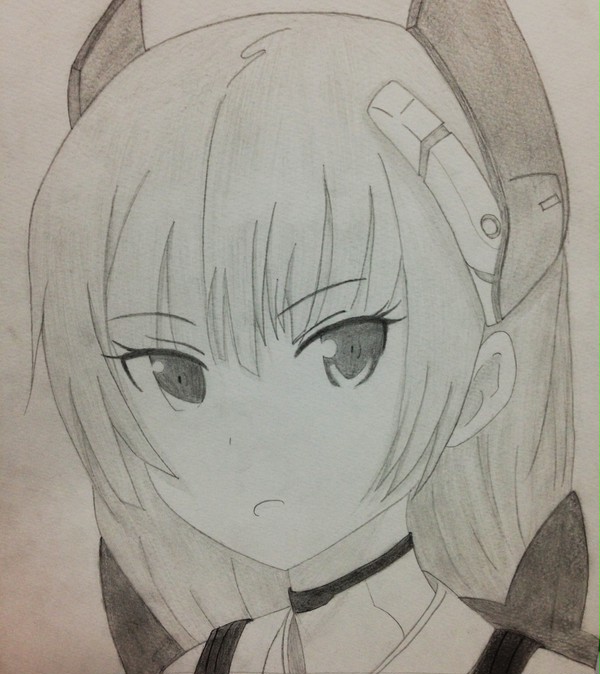 【楽園追放】アンジェラ (模写:楽園追放のイラスト集の中より)