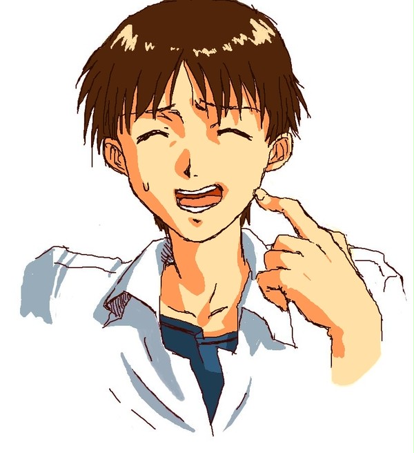 困ってるシンジ君