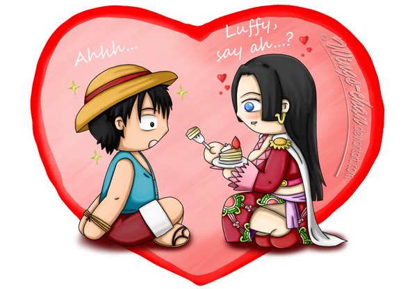 Luffy, say ah...? | Luffy x Boa