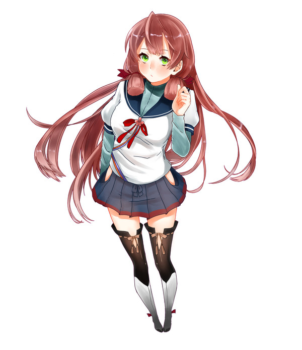 明石さん。　完成＆線画