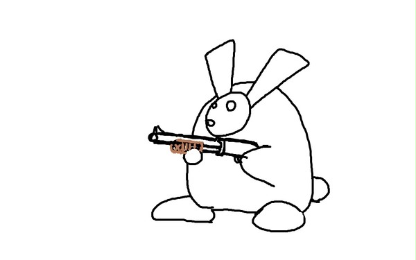 散弾銃のうさぎ