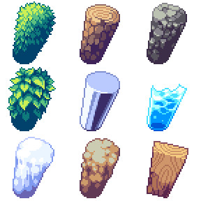 マテリアル(質感)のドット絵