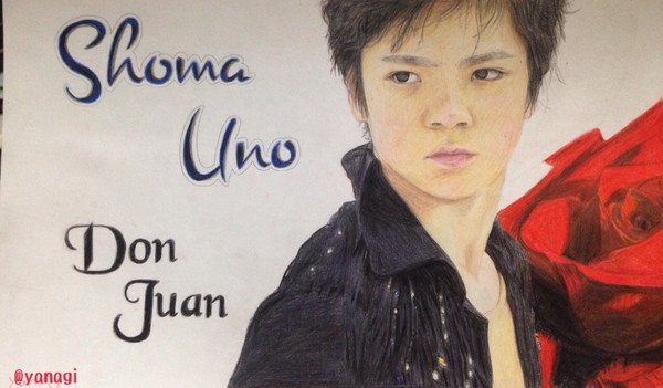 宇野昌磨 色鉛筆画