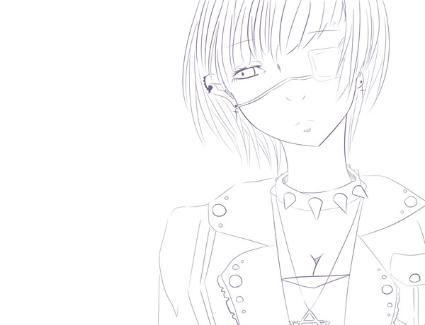 最近描いた線画