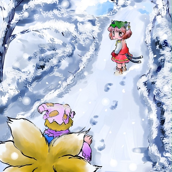 雪の帰り道