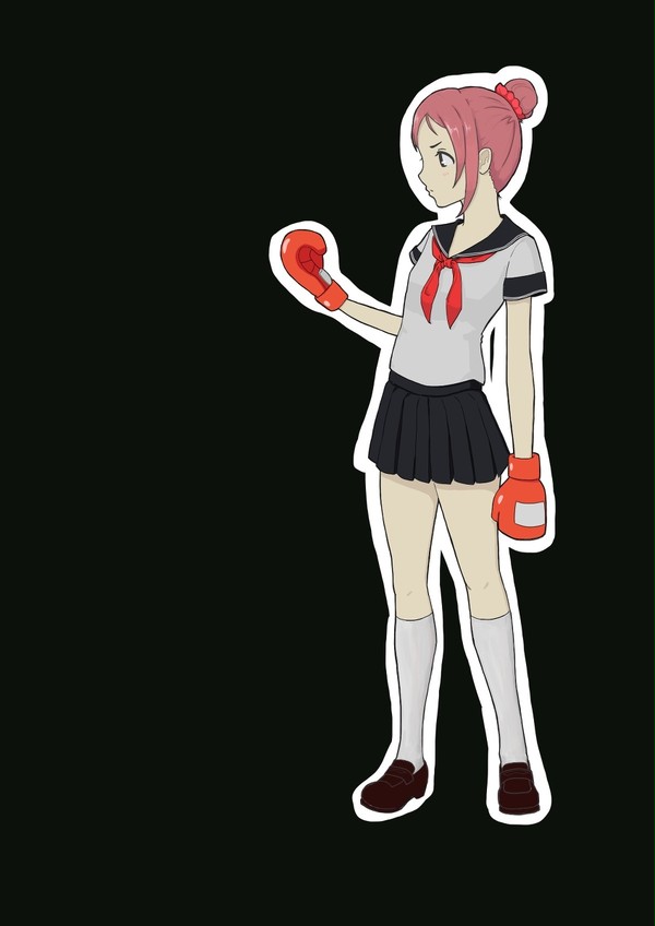 schoolgirl boxing
