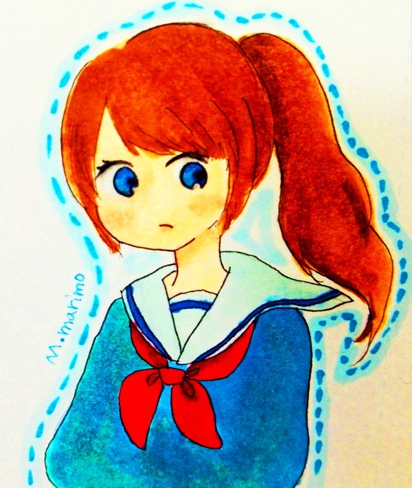 セーラー服とポニテ