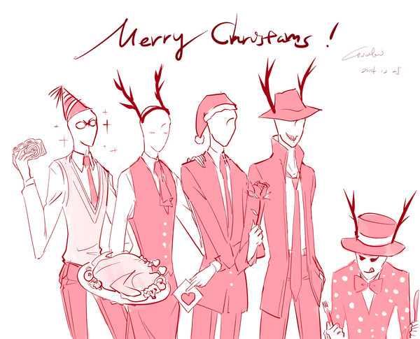 五兄弟で「メリークリスマス！」