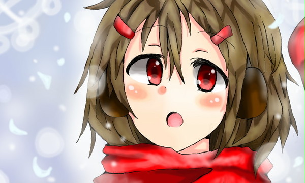 雪の中のアヤノ