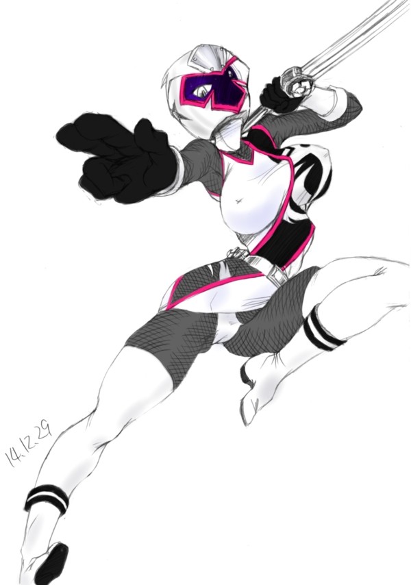 2014落書き。手裏剣戦隊ニンニンジャーよりシロニンジャー。