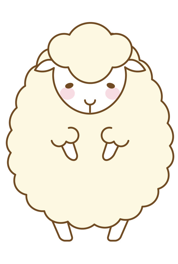 背景透過ひつじ