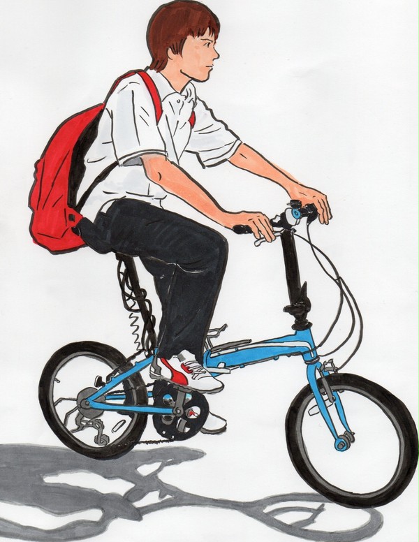 Blue bicycle