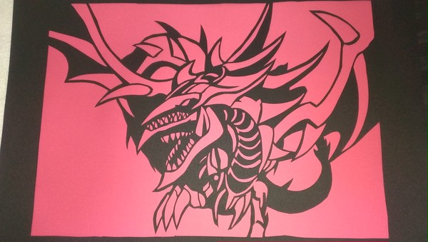 切り絵『オシリスの天空竜』遊戯王