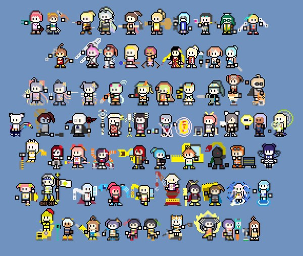 【俺タワー】建姫No７０までのドット絵まとめ