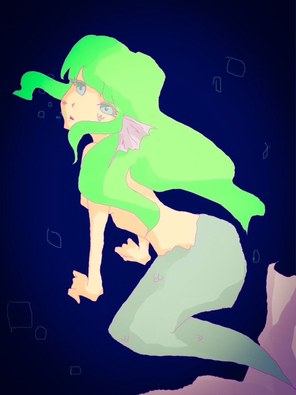 にんぎょ。マウス絵