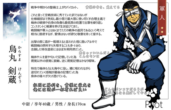 【空征キテ】烏丸 剣蔵【軍人】