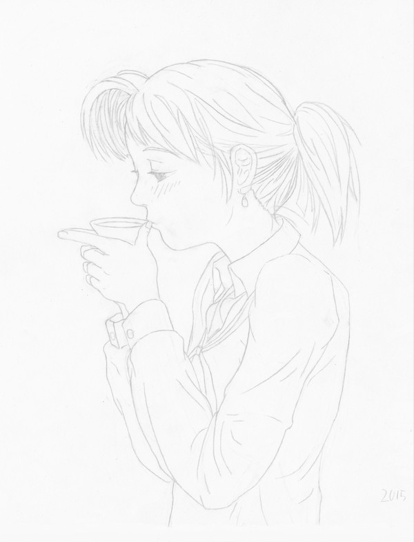 模写　お酒とアルファさん