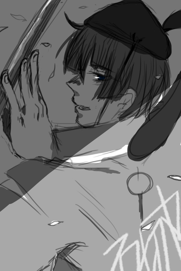 刀剣乱舞　モノクロ落書き