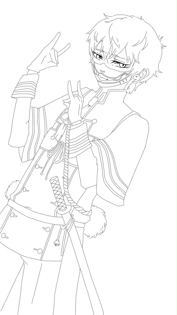 鳴狐さん〔線画〕
