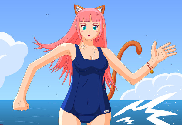 Neko in sea