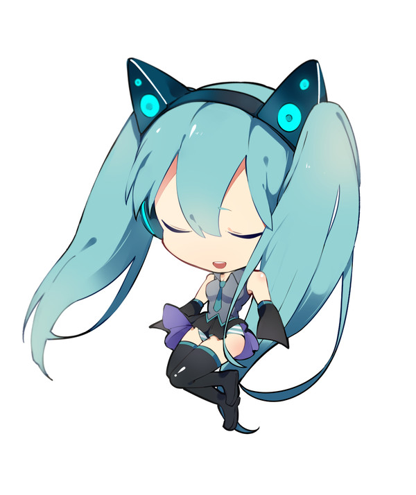 miku with nekomimi headphone