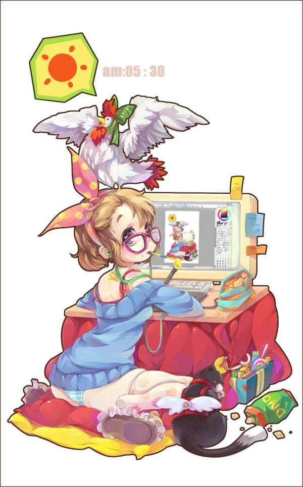 蓝白