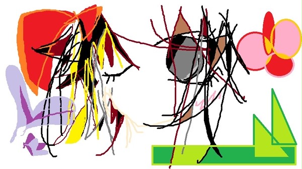 マウスで落書き。