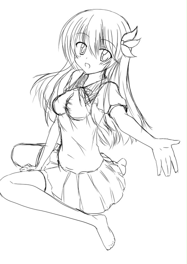 如月ちゃん　ラフ