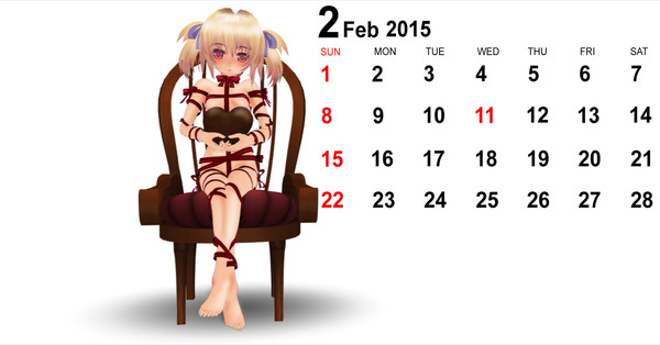 ２月カレンダー
