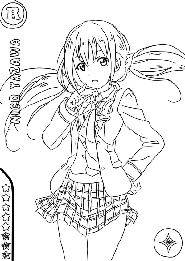 Nico Yazawa速绘描线