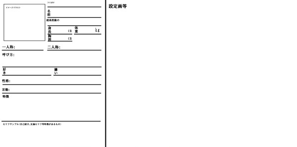 創作論破用テンプレート