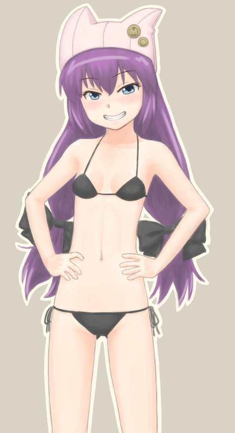 黒ビキニもにゃ子