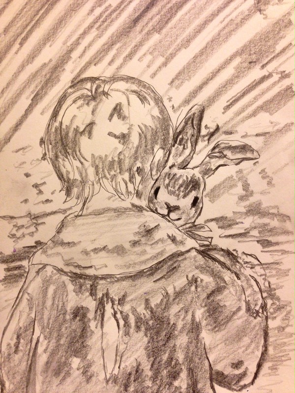 ビロードのウサギを抱くぼうや
