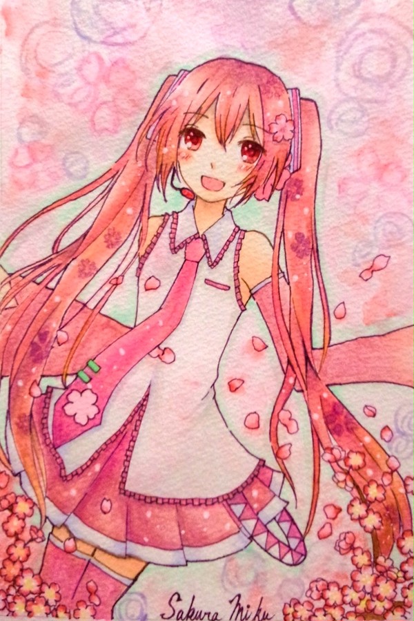 初描き*桜ミクさん