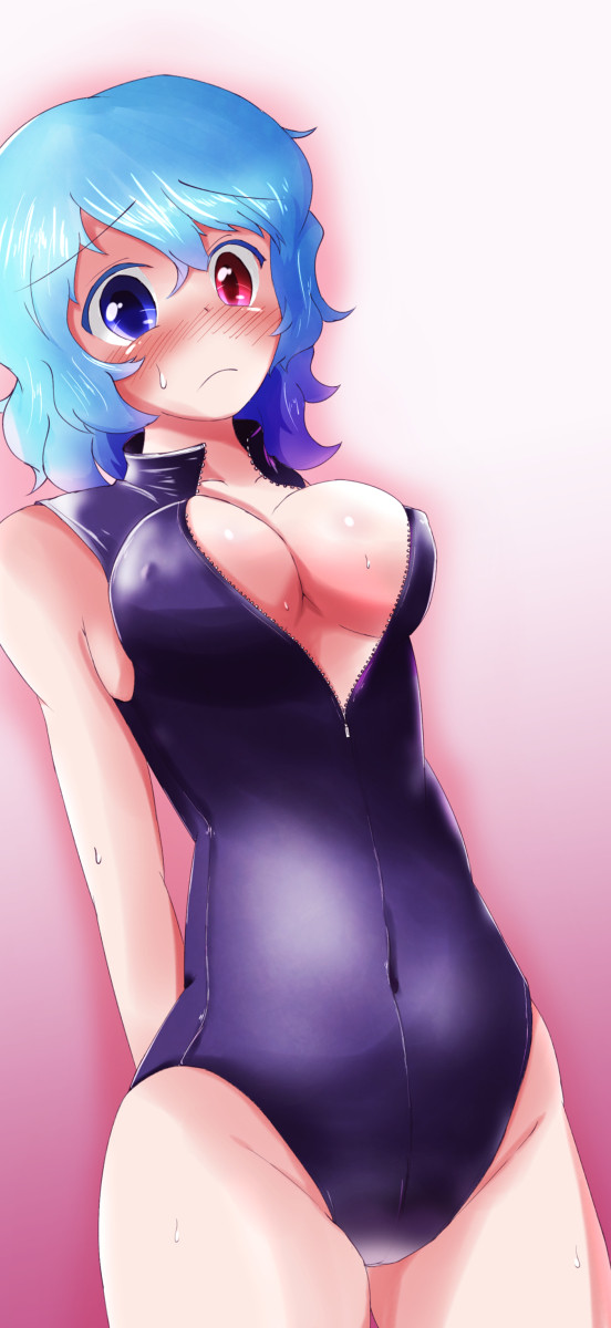 フロントジッパー競泳水着小傘ちゃん