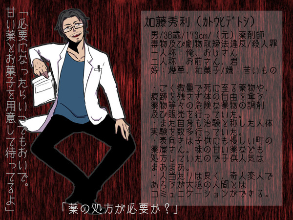 【絵師犯罪者化】加藤秀利【キャラシ】