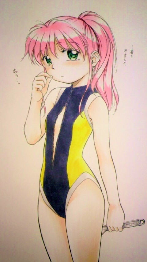 前開き競泳水着。（笑）