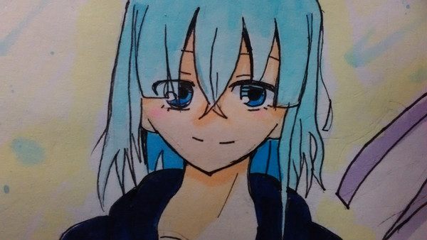 青い