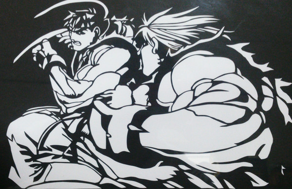 ストリートファイター 切り絵