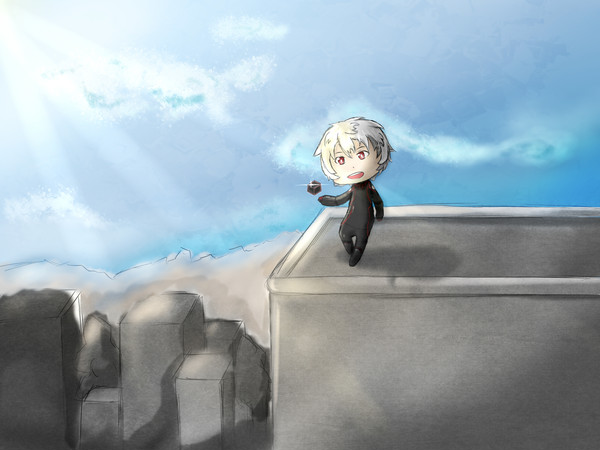 ワールドトリガー World Trigger 屋頂上的遊真