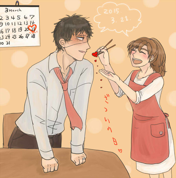[女体化/現パロ]雑伊の日　と落書きまとめ