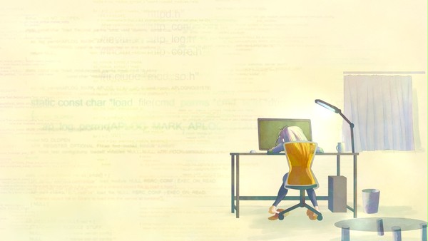 「今夜もデバッグ」使用イラストその1