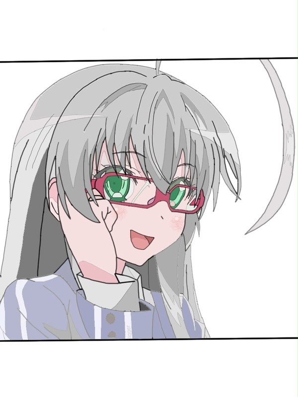 안경을 낀 냐루코 / Nyaruko with glasses