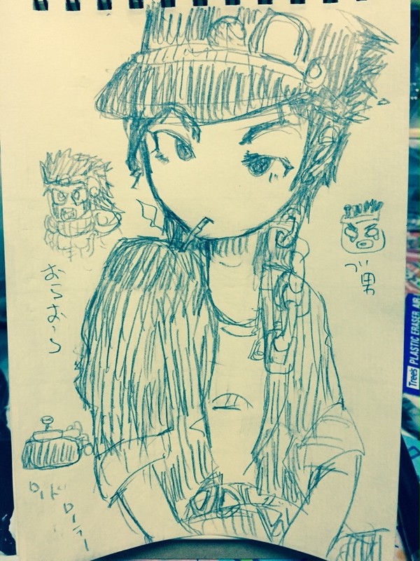 ジョジョ喫煙落描き