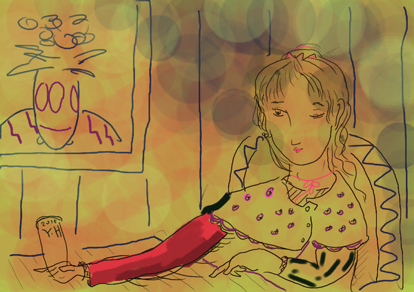 さけをのむふじん