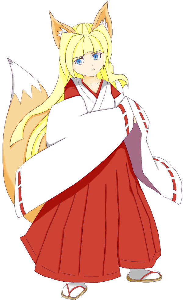 狐巫女_ノベルゲーム_立ち絵