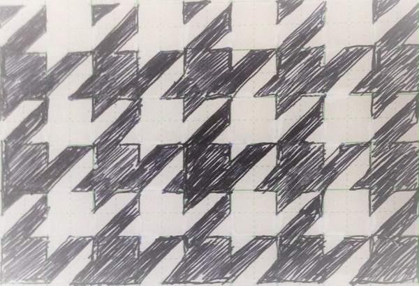 手描きでも【間違えず】綺麗に描ける千鳥格子