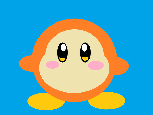 図形だけで描いたワドルディ
